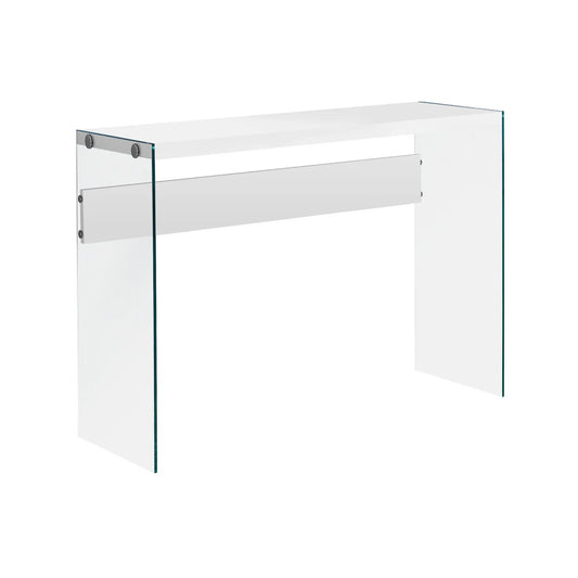 HMS 44\" Gray and Clear Solid Console Table Classic and Contemporary Design for Home Bedroom Hotel Villa Living Room Use