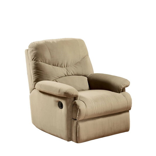 HMS 35 Beige Microfiber Recliner Modern Home Furniture Sectional Sofa Set Extendable Inflatable Foldable Massage Wood Fabric